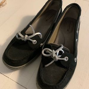 Like New Black sparkle Sperry Topsiders!
